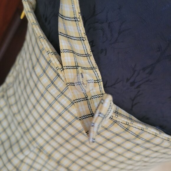 Hollister Yellow Plaid Sleeveless Mini Dress Size M 100% Cotton Womens - Picture 3 of 8